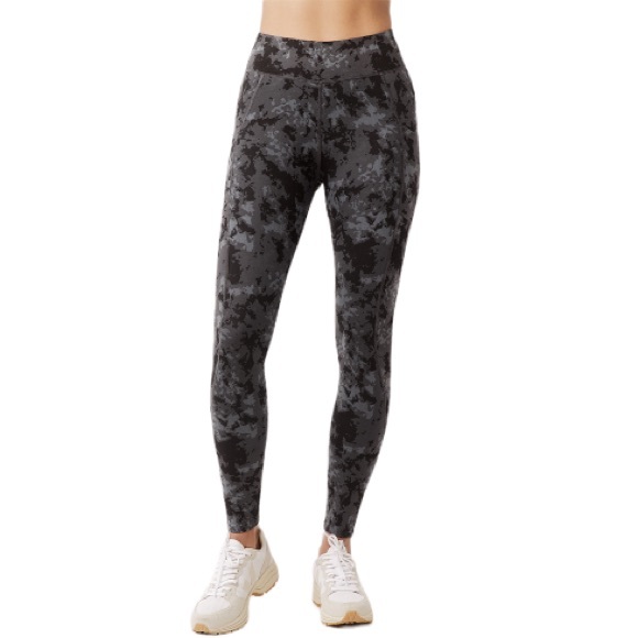 American Eagle Dark Cloud Tie-Dye Workout Leggings Black Gray S - Picture 4 of 8